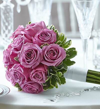Purple Elegance Rose Bouquet